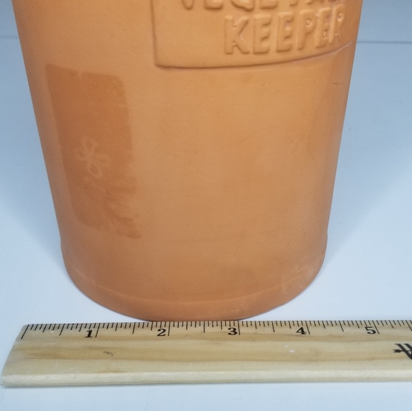 Vintage Terracotta Vegetable Keeper Rustic Unglazed Farmhouse Kitchen Canister - Picture 10 of 11